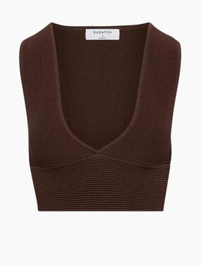 Aritzia Babaton Deep V Sculpt Knit Tank
